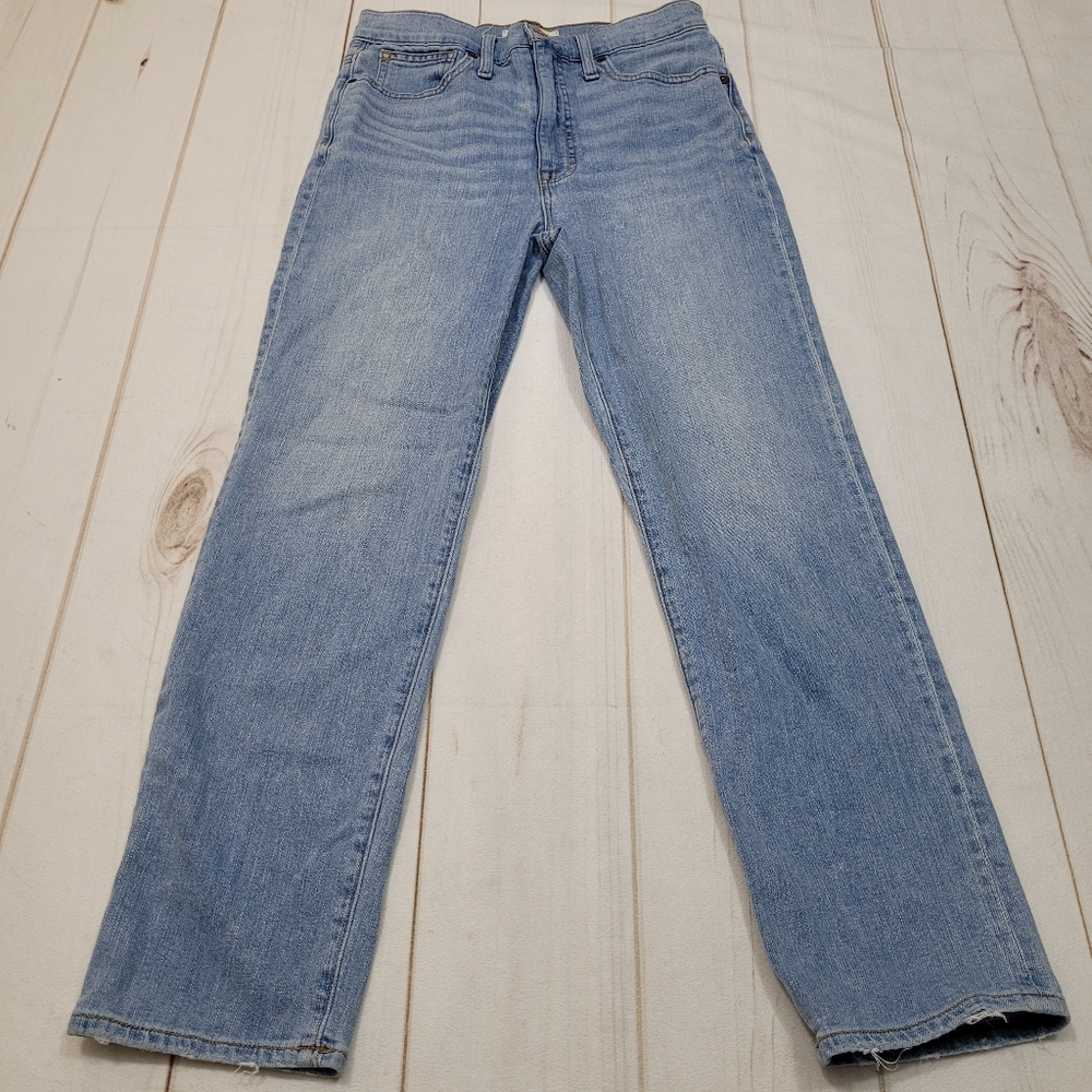 Madewell classic straight jeans medium blue wash